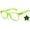 Green, variant on Kids Retro Sunglasses - Glow in the Dark Blue Frame / Clear Lens