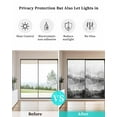 thumbnail image 4 of Window Privacy Film Black Ombre Mountain Stained Glass Window Film Decorative Sun Block Window Cover Nature Abstract Art Marble Gradient Window Clings Static Adhesive Sticker for Bathroom 35.4"x78.7", 4 of 7