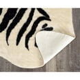thumbnail image 4 of Linon Faux Hide Polyester Zebra Cowhide Area Rug in Ivory, 4 of 8