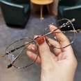 thumbnail image 3 of Gafas anti-luz azul, gafas ultraligeras de montura dorada, montura grande, gafas para miopía lisas para mujer, 3 of 4
