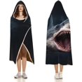 thumbnail image 3 of Shark Wearable Blanket Soft Cozy Plush Fleece Blanket Hoodie for Couch, Hooded Blanket Decorative for Shark Lovers, 3 of 6