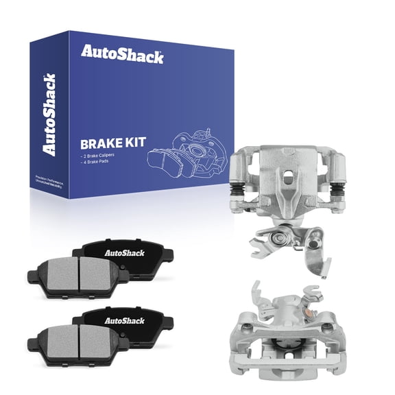 AutoShack Rear Brake Calipers   Ceramic Brake Pads Replacement for 2006-2012 Ford Fusion 2006-2013 Mazda 6 2007-2012 Lincoln MKZ 2006-2011 Mercury Milan 2006 Lincoln Zephyr 6-PC Kit