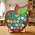 thumbnail image 5 of Personalized Teacher Apple Ornament – Custom Classroom Magnet with Student Name Tokens, Wooden & Acrylic Teacher Appreciation Gift with Stand, Bookmark & Gift Box, 5 of 5
