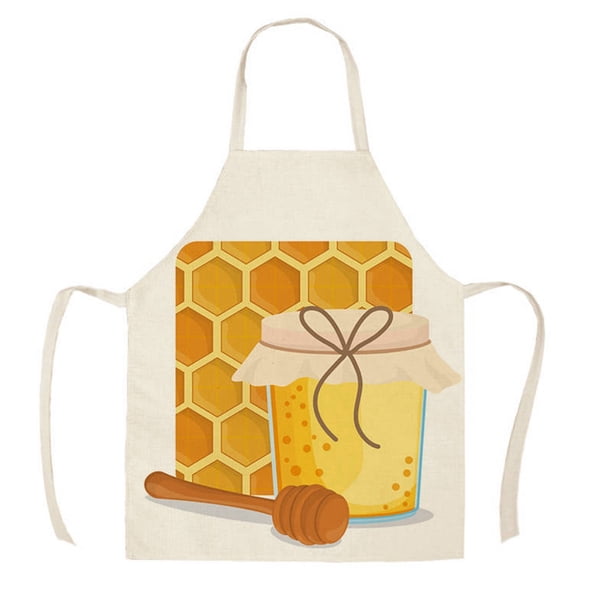 Delantal sin mangas de lino estampado para fiestas Delantal de cocina sin mangas resistente al aceite y las manchas