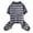 Dark Gray, variant on Moocorvic Pet Pajamas for Small Dogs Cats, Striped Pet One-Pieces Suits Four-Leg Long Sleeve Bodysuit Breathable Cozy Jumpsuit(Dark Red,XS)