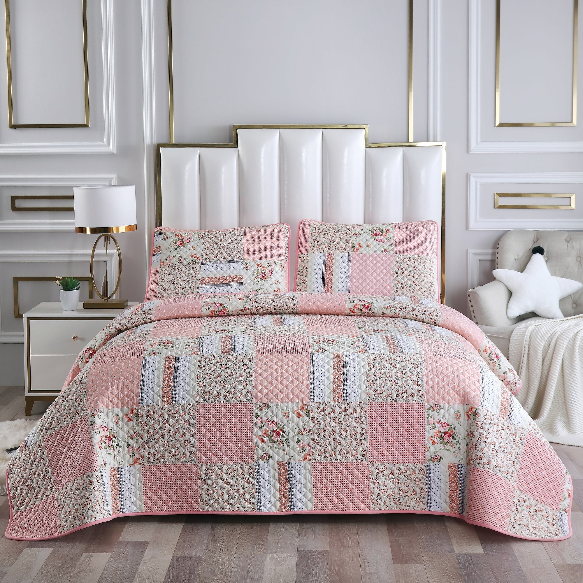 Details about   Pottery Barn Kids Pink Quilted Bedspread Twin Comforter And Pillow Sham Set 