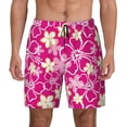 thumbnail image 2 of Picia Vintage Flowers pattern Mens Swim Trunks with Compression Liner Stretch Beach Shorts Quick Dry with Zipper Pockets No-Chafing Board Shorts-3X-Large, 2 of 9