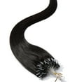 thumbnail image 2 of SEGO Micro Loop Thick Real Remy Human Hair Extensions Invisible Band Micro Ring Beads Hair 100 Strands Black Hair Extensions, 2 of 6