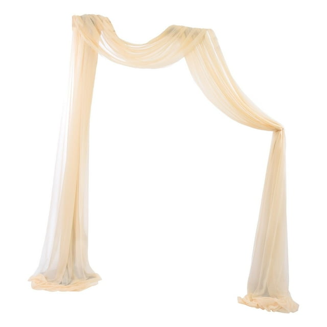 Tela para arco de boda, 6 yardas, reutilizable, resistente a las arrugas, para ceremonia y recepción 1x champán