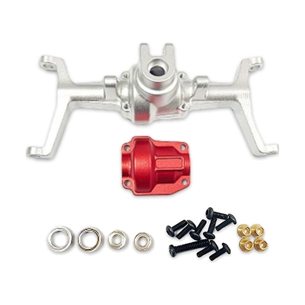 Bewildely Carcasa de eje delantero CNC de aluminio para 1/18 HOBBY PLUS CR18P Rock Van 1/18 HOBBY PLUS CR18P Rock Van Kits de construcción modelo Plata