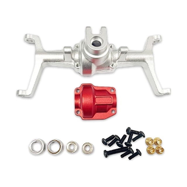Bewildely Carcasa de eje delantero CNC de aluminio para 1/18 HOBBY PLUS CR18P Rock Van 1/18 HOBBY PLUS CR18P Rock Van Kits de construcción modelo Plata