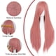 thumbnail image 3 of Peluca ANOGOL rosa sintética recta de 80 cm para disfraz de cosplay, 3 of 7