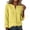 #174-Yellow, variant on Craaazy Women's Casual V-Neck Blouse, Solid Color Long Sleeve Button Down Shirt, Loose Fit Comfy Tops for Daily Wear Gifts
