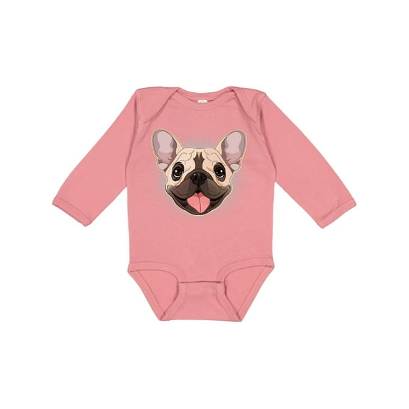Inktastic French Bulldog Dog Boys or Girls Long Sleeve Baby Bodysuit