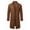 Brown, variant on Miqool Men's Long Trench Coats Notched Lapel Button Down Long Sleeve Fall Winter Warm Coat with Pockets