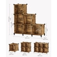 thumbnail image 3 of DIY 6 Cube Storage Organizer Cubbie Storage Modular Bookshelf for Living Room Rustic Brown, 3 of 8