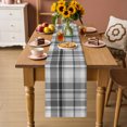 thumbnail image 2 of Table Runners 120 Inches Long Dress Scarves, Black Grey Buffalo Plaid Farmhouse Coffee/Dining/Kitchen Table Decor Table Runner for Living Room, Geometric Modern Farmhouse 13x120 Inch, 2 of 4