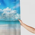 thumbnail image 3 of Orinice Beach Blue Sky White Clouds Bathroom Decor Set, Colorful Luxurious Graphic Print Polyester Fabric Fashion Shower Curtain Set with Hooks, 100% Polyester Fabric Waterproof Shower Curtain for, 3 of 7