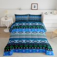 thumbnail image 2 of Feelyou Teens Mandala Aztec Queen Comforter Set, Hippie Western Fashion Bedding Sets, Retro Triangle Abstract Reversible Bedding Comforter Set, Ultra Soft Bedroom Decor, 3 Pieces, 2 of 8