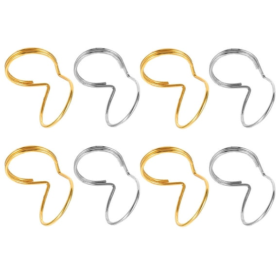 8Pcs Guitar Thumb Picks Metal Accessories for Electric Acoustic Guitar Silver Color