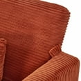 thumbnail image 4 of YYAo Sofa, Couch for Living Room, Orange Corduroy Couch, Modern Sofa with Two Pillows for Living Room, Lounge, 4 of 12