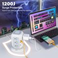thumbnail image 4 of Regleta AiJoy con 12 tomas AC, 4 puertos USB y cable de 3 m, 4 of 6
