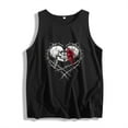 thumbnail image 4 of Drses ‌‌Women's Skull Print Tank Top - Gothic Sugar Skull Graphic Sleeveless Workout Shirt for Summer (Sizes S - 2XL), 4 of 5