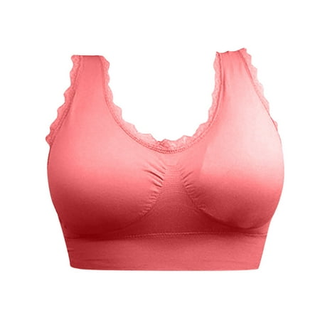 

Himiway Bras for Women Sports Bras - Padded Seamless High Impact Workout Sets for Women Workout Tops for Women Support for Yoga Workout Fitness Watermelon Red Xl