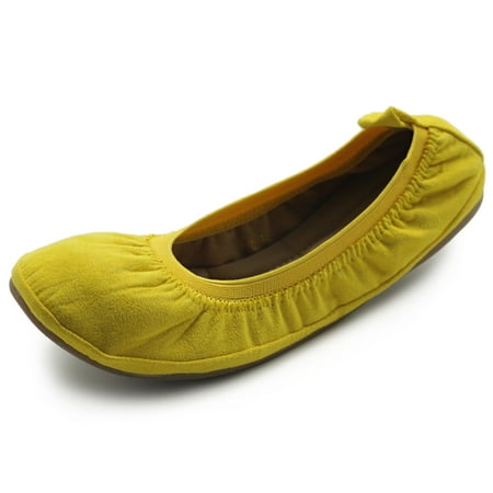 

Ollio Women s Shoes Faux Suede Slip On Comfort Elasticated Ballet Flats BN16
