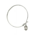 thumbnail image 2 of 6 1/4 inch Round Eye Hook Bangle Bracelet w/ St. Bruno in Sterling Silver, 2 of 3