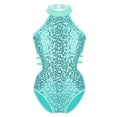 thumbnail image 3 of TSSOE Kids Girls Sequins Ballet Dance Leotard One-Piece Gymnastic Unitard Sports Bodysuit Ballerina Dance Wear Mint_Green 6, 3 of 7