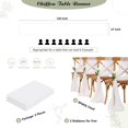 thumbnail image 3 of XINQIHANG White Chiffon Table Runner 2 Packs 27x120 Inches Romantic Rustic Wedding Table Runner 10ft Long Table Runners for Bridal Shower Decorations, 3 of 7
