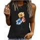 thumbnail image 1 of Camiseta holgada sin mangas con cuello redondo y estampado de flores informales de verano para mujer Pompotops  lopia994325, 1 of 5