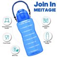 thumbnail image 5 of 128 oz/1 Gallon Motivational Water Bottle with Time Marker & Straw, BPA-Free Leakproof Sports Jug with 2-in-1 Chug & Straw Lid, Paracord Handle for Travel Gym, 5 of 8