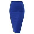 thumbnail image 1 of Doublju Women's Stretchy Midi Pencil Skirts (Plus Size Available), 1 of 4