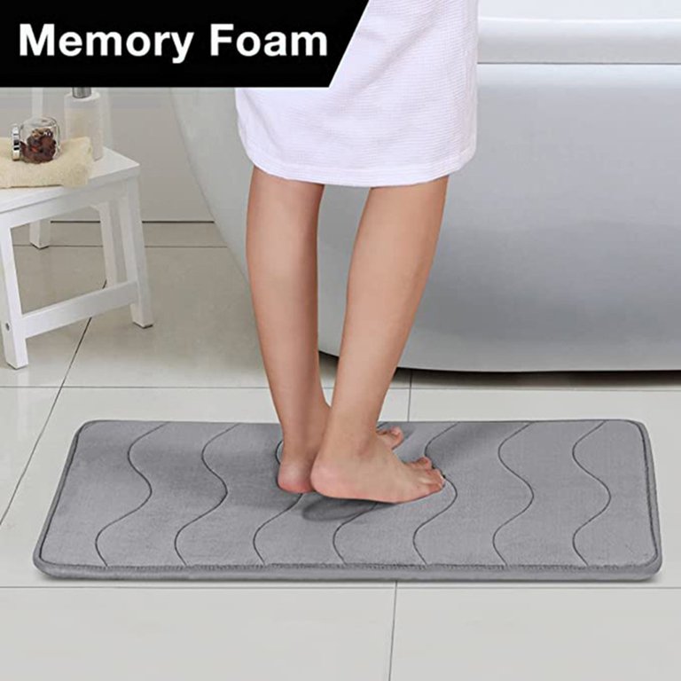 Hesroicy Bath Mat Quick drying Anti scratch Coral Fleece Non slip Soft Absorbent Bathroom Floor Carpet Household Supplies