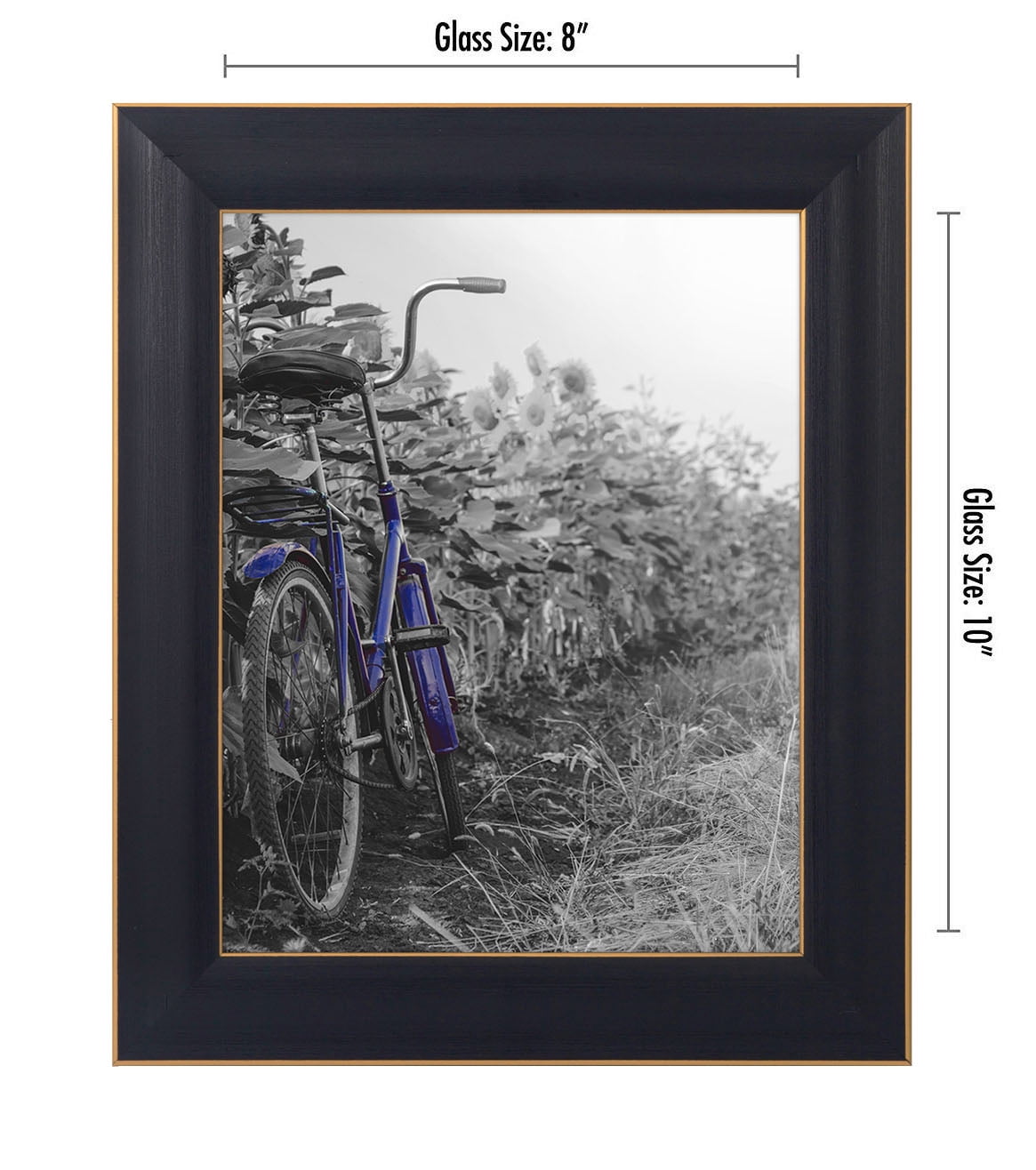 Americanflat 8x10 Rustic Black Picture Frame with Polished Glass - Horizontal and Vertical Formats for Wall and Tabletop - Pack of 2