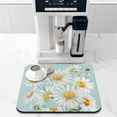 thumbnail image 2 of Washable Rubber Daisy Cute Floral Dish Drying Mats for Kitchen Counter Home Large Coffee Bar Pad Accessories and Decor for Utensils Stemware 16''x18'', 2 of 7