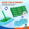 thumbnail image 5 of DR DAPPER Reusable Microfiber Wet Mop Pads Compatible with SwifferSweeper Mop, 3 Pack, Blue (Mop is Not Included), 5 of 6