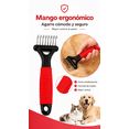 thumbnail image 4 of Rastrillo Desenredador Para Mascotas Perros Y Gatos Rojo, 4 of 5