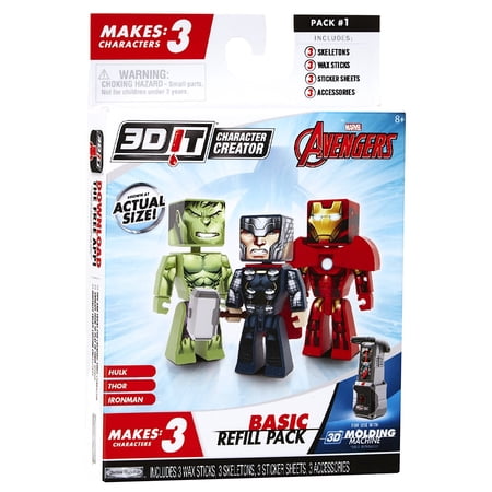 3D Character Creator Marvel Avengers Basic Refill Pack Novelty Toy price history on PriceWatchPro