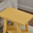 thumbnail image 4 of Roundhill Furniture Athens Contemporary Wood Shelf Side Table in Yellow, 4 of 7