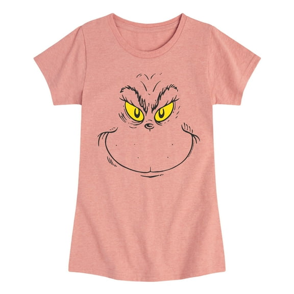 Dr. Seuss - Grinch Face - Toddler And Youth Girls Short Sleeve Graphic T-Shirt