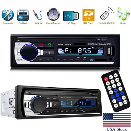 Car Stereo Audio Bluetooth In-Dash FM Aux Input Receiver SD USB MP3 Radio