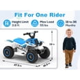 thumbnail image 6 of TOKTOO 6V 7Ah Powered Ride on ATV Toys, Electric Kids Car, 4 Wheeler Ride on Car w/ Music Player, Toddler Car for Boys Girls Aged 1-3 Years, Blue White, 6 of 8