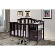 AFG Baby Furniture Kali 4-in-1 Convertible Crib and Changer, Espresso