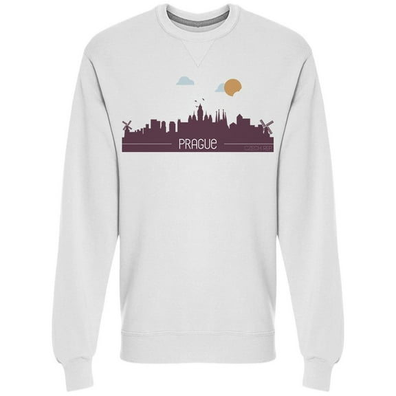 Prague Silhouette Sweatshirt Men -Image by Shutterstock, Male x-Large