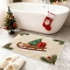 thumbnail image 5 of Christmas Holiday Embroidery Style Non-Slip Absorbent Kitchen Floor Mat, Washable Indoor Doormat for Entryway Bathroom Laundry Room Decor, 5 of 6