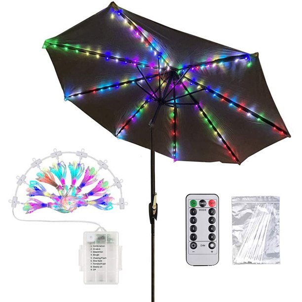 Bestope LED Umbrella Lights Outdoor Waterproof Battery Powered Fairy