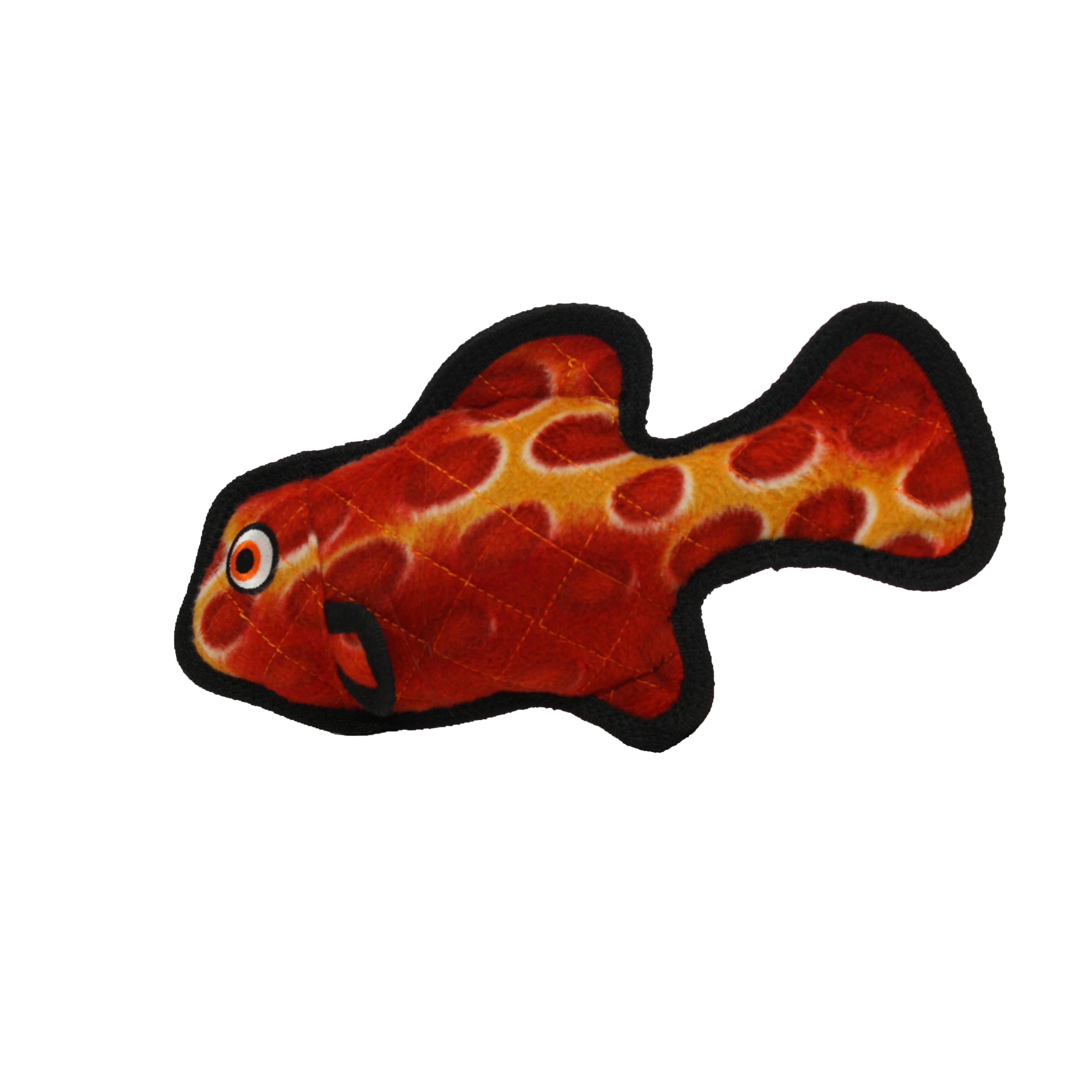 Tuffy Ocean Creature Fish Red, Durable Dog Toy